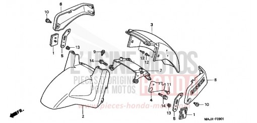KOTFLUEGEL, VORNE (ST1100A) ST1100AY de 2000